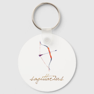 Watercolor Sagittarius Bow & Arrow Keychain
