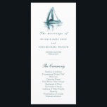 Watercolor Sailing Boat Wedding Program Rack Cards<br><div class="desc">Customize this Romantic Stylish Beautiful Clean and Fresh Vertical Wedding Program Rack Cards, designed with an original blue watercolor painting of a sailing boat, fully customizable and set as a template for your easy customization. Crisp and fresh design. *Watercolor painting: 2013 © Natasa Borenovic Matching Wedding Invitation, RSVP Card, Bridal...</div>