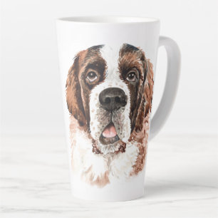Watercolor Saint Bernard Latte Mug