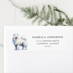 Watercolor Samoyed Dog