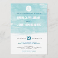 Watercolor Sand Dollar Invitation