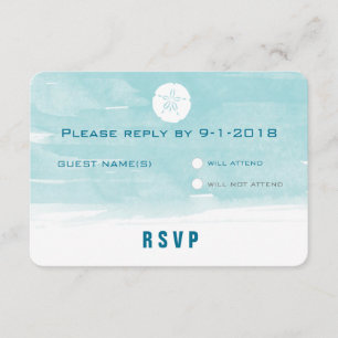 Watercolor Sand Dollar Response - round corners