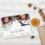 Watercolor Save the Date Halloween Floral Autumn Announcement Postcard<br><div class="desc">This design may be personalized in the area provided by changing the photo and/or text. Or it can be customized by clicking Personalize this Template and then choosing the click to customize further option and delete or change the color of the background, add text, change the text color or style,...</div>