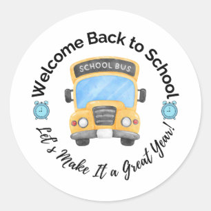 Watercolor School Bus Sticker
