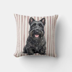 Watercolor Scottish Terrier Throw Pillow
