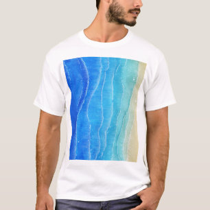 Watercolor sea and beach view. T-Shirt