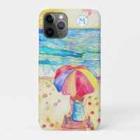 *~* Watercolor Sea Beach Umbrella Sand Case-Mate 