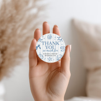 Watercolor Sea Life Birthday Favor Tags