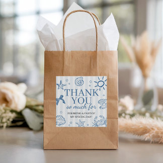 Watercolor Sea Life Birthday Favor Tags