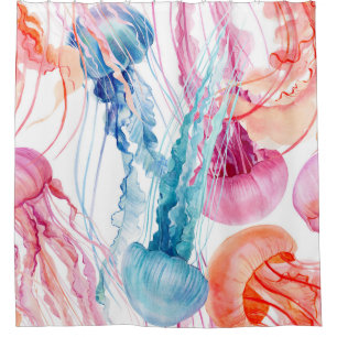 Watercolor Sea Life: Bubbles & Jellyfish