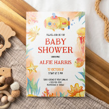 Watercolor Sea Life Neutral Gender Baby Shower