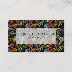 Watercolor Sea Life Pattern 1 Business Card