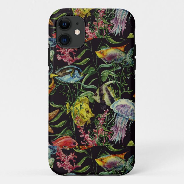Watercolor Sea Life Pattern 1 Case-Mate iPhone Case (Back)