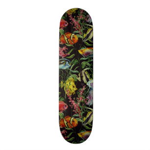 Watercolor Sea Life Pattern 1 Skateboard