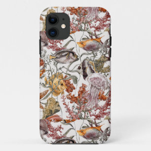 Watercolor Sea Life Pattern 2 iPhone 11 Case
