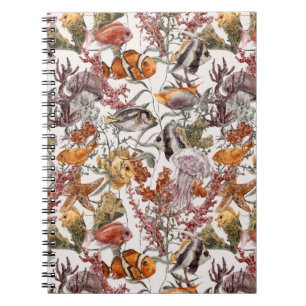 Watercolor Sea Life Pattern 2 Notebook