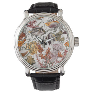 Watercolor Sea Life Pattern 2 Watch