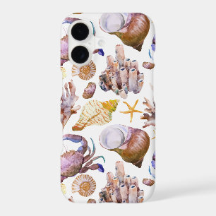 Watercolor Sea Life Pattern 4