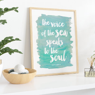 Watercolor Sea Quote   Art Print