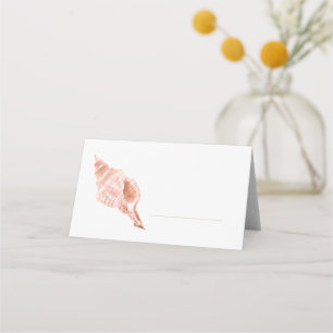 Watercolor Sea Shell Place Card