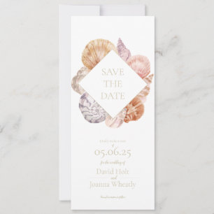 Watercolor Sea Shell Save the Date Card