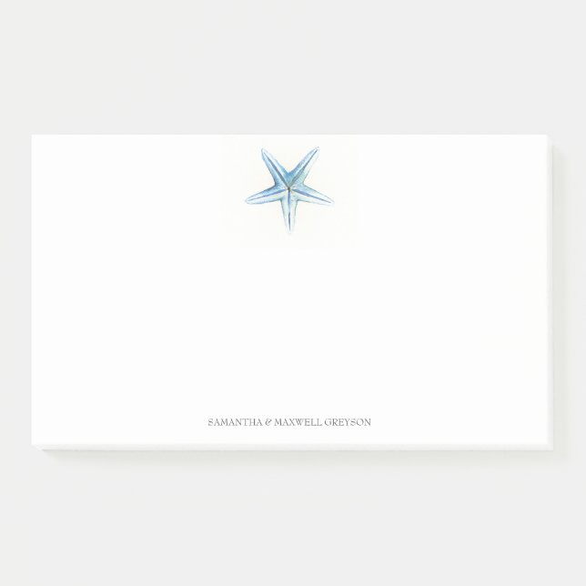 Watercolor Sea Star Post-it Notes (Front)