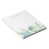 Watercolor Sea Turtle Beach Stationery Notepad (Angled)