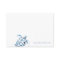 Watercolor Sea Turtle Blue Personalized Note Card