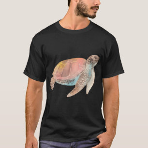 Watercolor Sea Turtle sticker T-Shirt