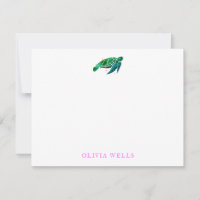 Watercolor Sea Turtle Thank You