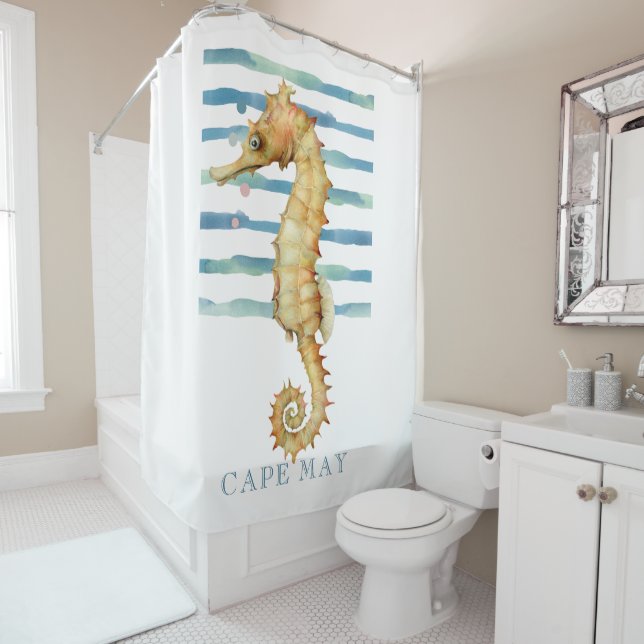 WATERCOLOR SEAHORSE, BEACH, CAPE MAY (In Situ)