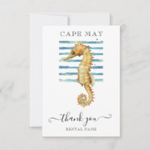 WATERCOLOR SEAHORSE, BEACH TOWN, CAPE MAY