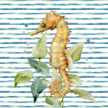Watercolor SEAHORSE -Coastal, Beach Nautical   Tile<br><div class="desc">Love Beach House decor? This adorable seahorse is stylish and chic. Find home products that match or mix with the same style but different sealife.</div>
