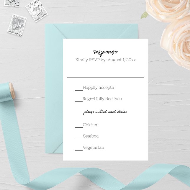 Watercolor Seahorse Wedding RSVP Card (Creator Uploaded)