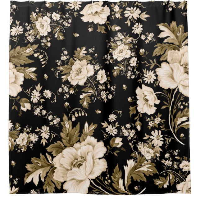Watercolor seamless delicate flowers pattern with  (Front)