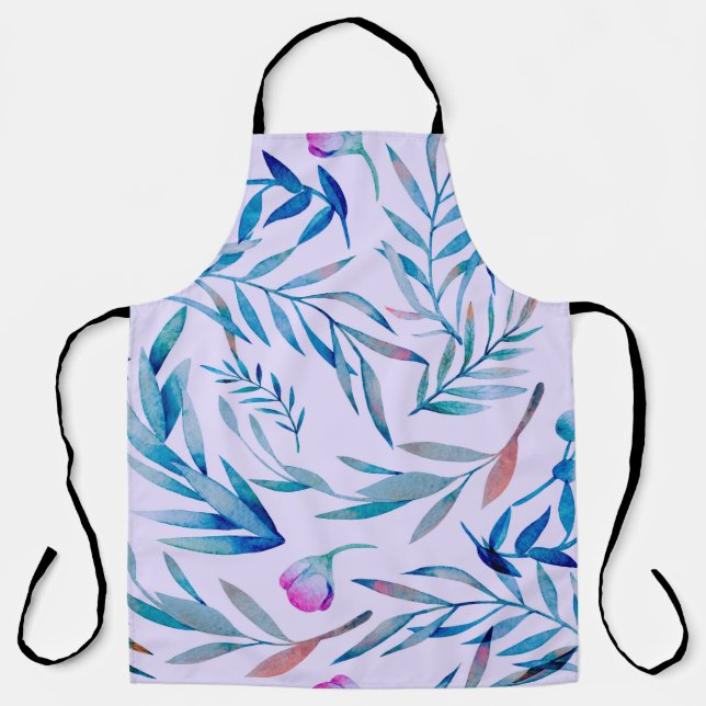 Watercolor seamless pattern. Botanical ornament. L Apron (Front)