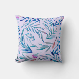 Watercolor seamless pattern. Botanical ornament. L Throw Pillow