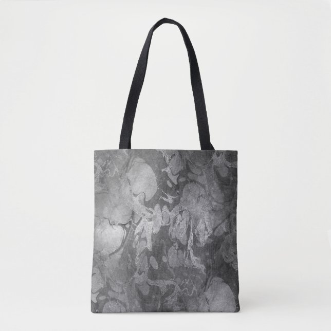Watercolor seamless pattern grey + your ideas tote bag (Front)