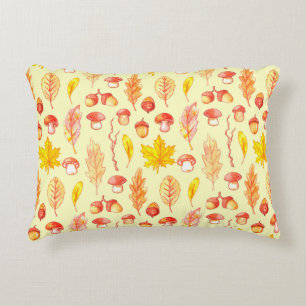 Watercolor seamless pattern of isolated illustrati accent pillow