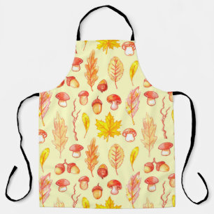 Watercolor seamless pattern of isolated illustrati apron