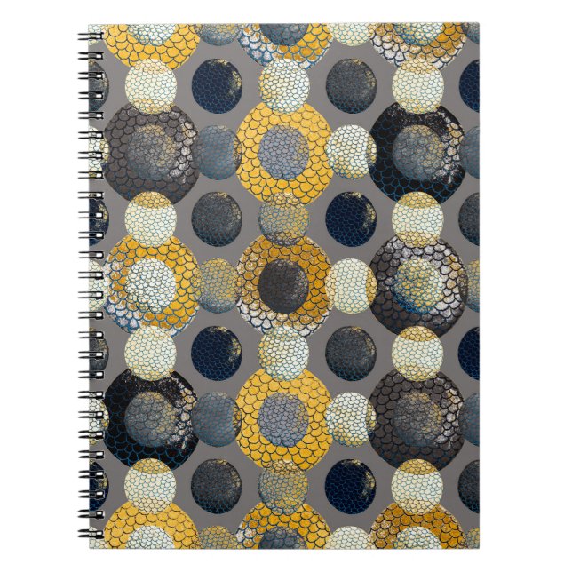 Watercolor seamless pattern with abstract geometri notebook (Front)