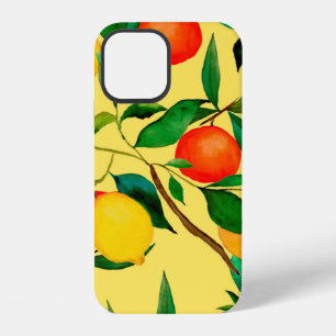 Watercolor seamless pattern with citrus fruits. iPhone 12 case