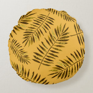 Watercolor seamless pattern with colorful abstract round pillow