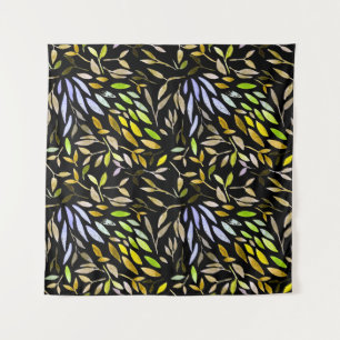 Watercolor seamless pattern with colorful leaves.  tapestry