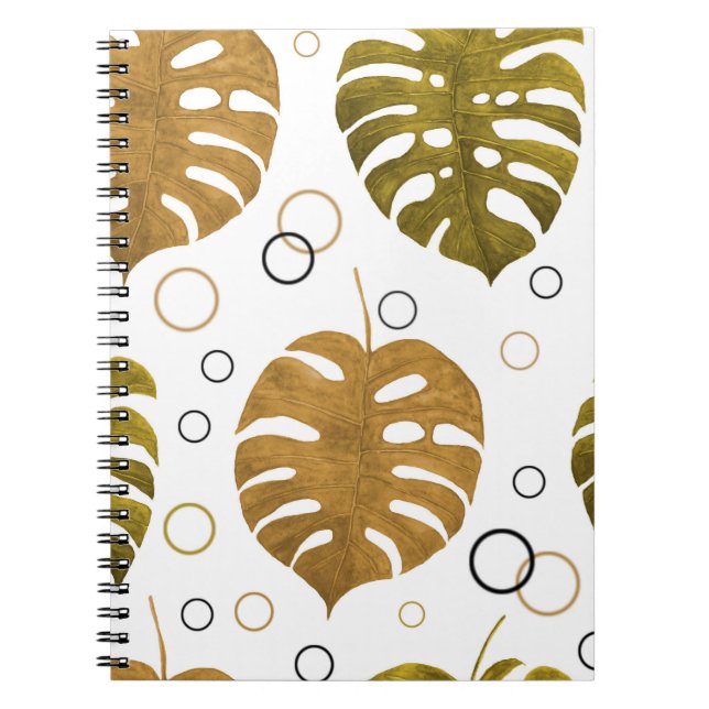 Watercolor seamless pattern with exotic tropical l notebook (Front)