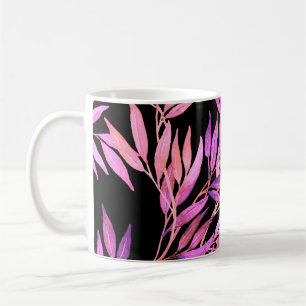 Watercolor seamless pattern with leaves. Bright su Coffee Mug