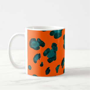 Watercolor seamless pattern with leopard skin. Fas Coffee Mug