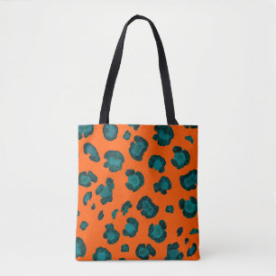 Watercolor seamless pattern with leopard skin. Fas Tote Bag