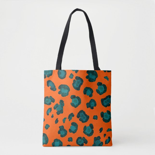 Watercolor seamless pattern with leopard skin. Fas Tote Bag (Front)