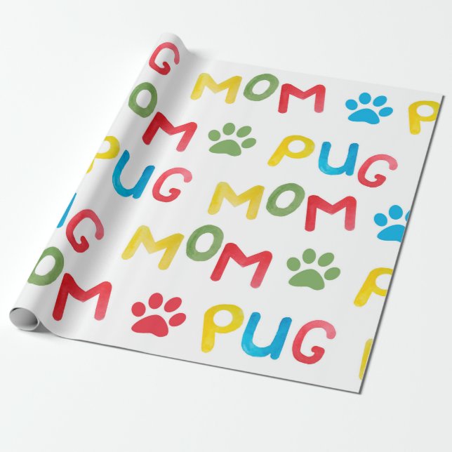 Watercolor seamless pattern with letterings and an wrapping paper (Unrolled)